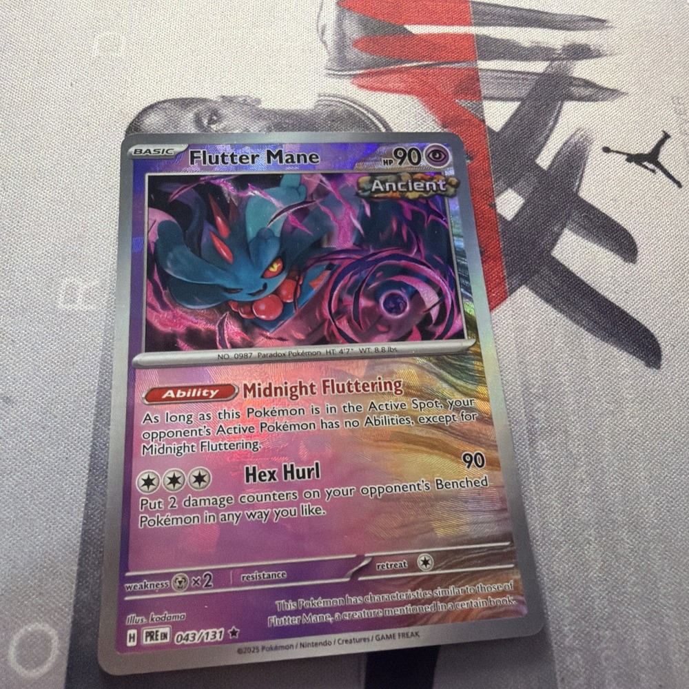Pokemon Flutter Mane 043/131 Temporal Forces Rare Holo Ancient Card TCG